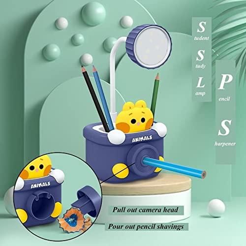 Study Desk Lamp with Pen Holder & Sharpener