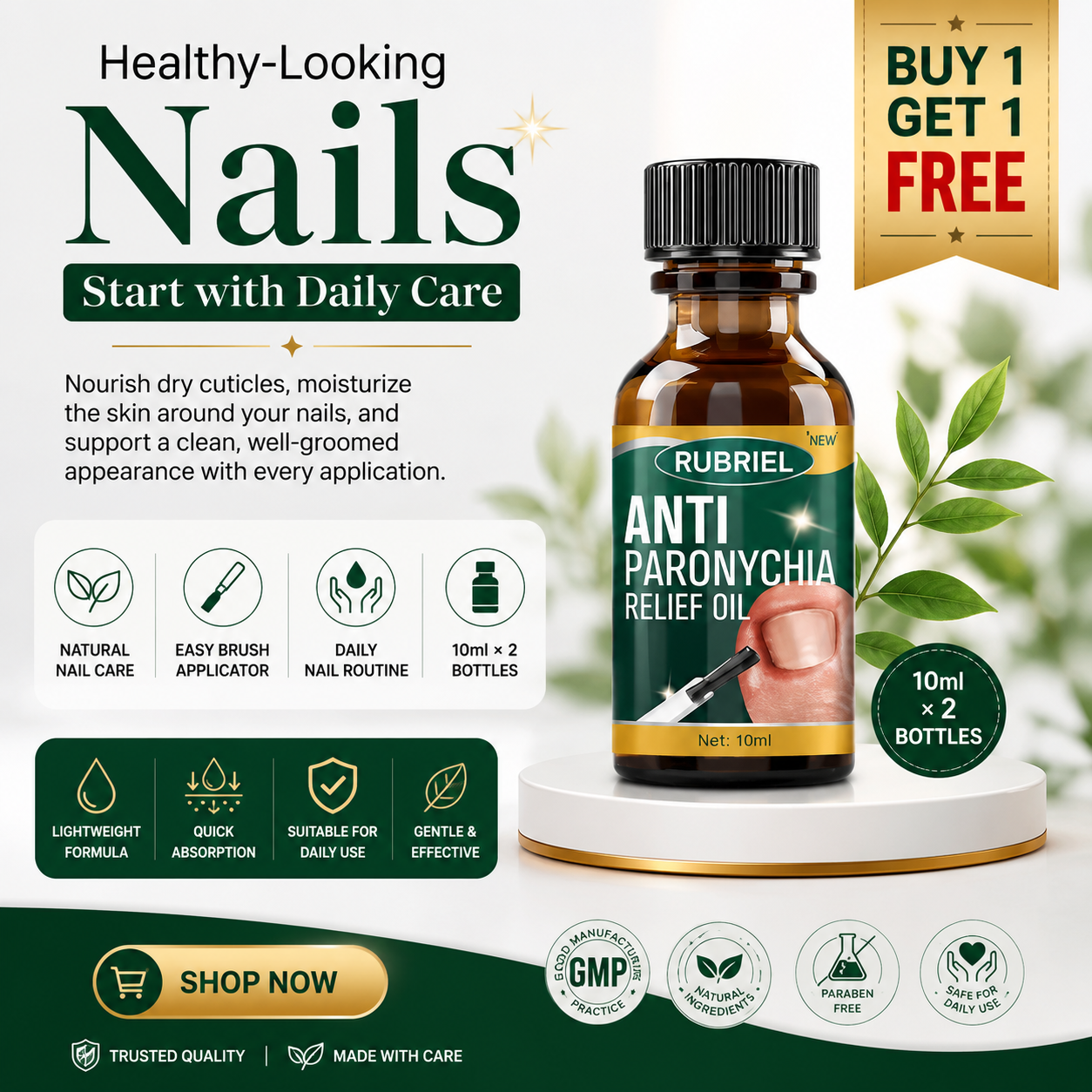 💅🌿 Vistocart Anti Paronychia Relief Oil | BUY 1 GET 1 FREE
