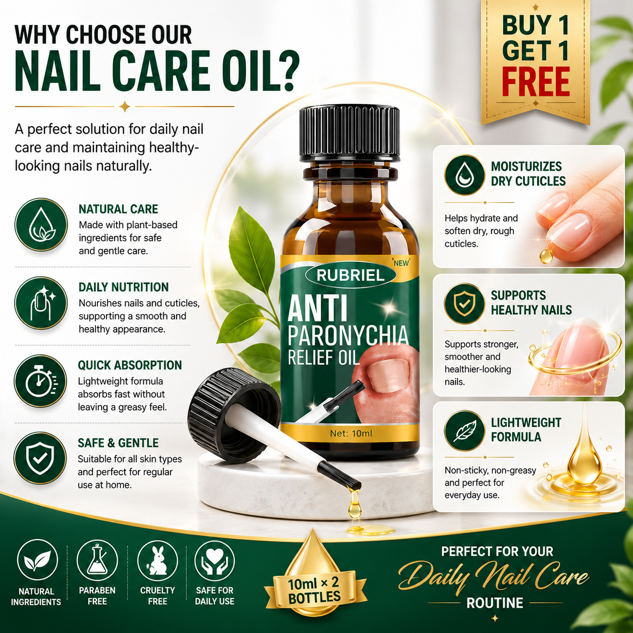 💅🌿 Vistocart Anti Paronychia Relief Oil | BUY 1 GET 1 FREE