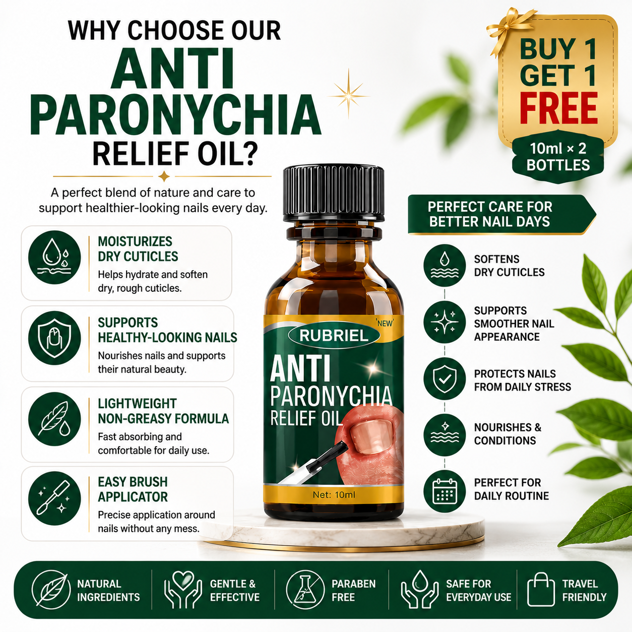 💅🌿 Vistocart Anti Paronychia Relief Oil | BUY 1 GET 1 FREE