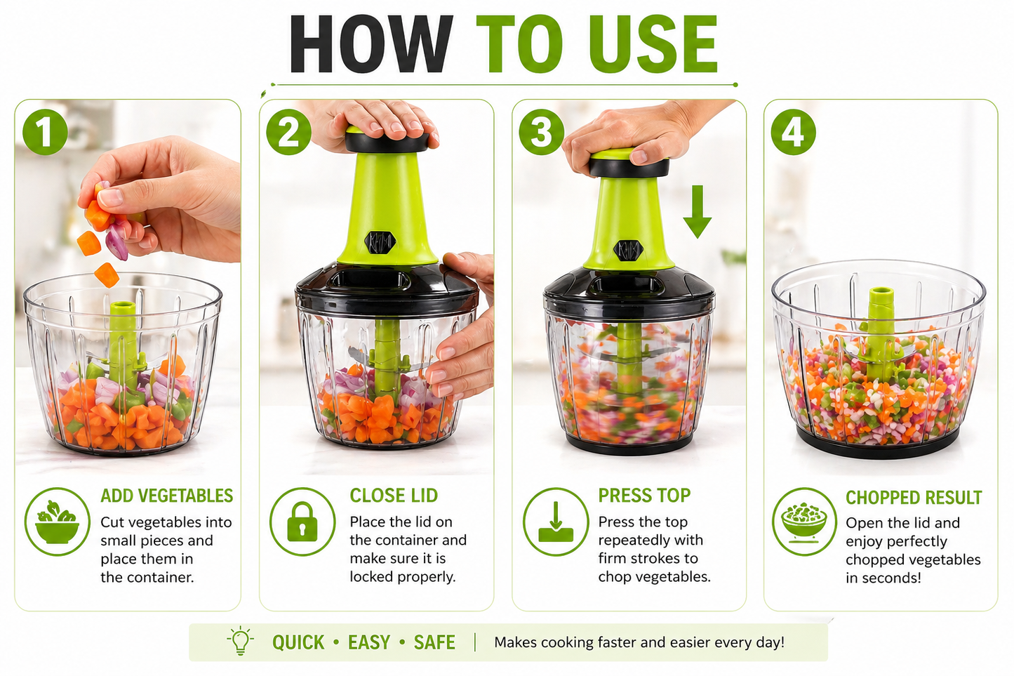 Turbo Veggie Chopper for Kitchen