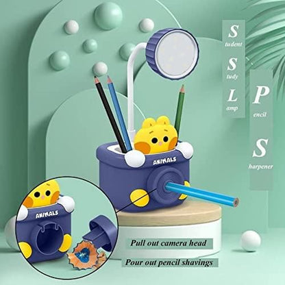 Study Desk Lamp with Pen Holder & Sharpener