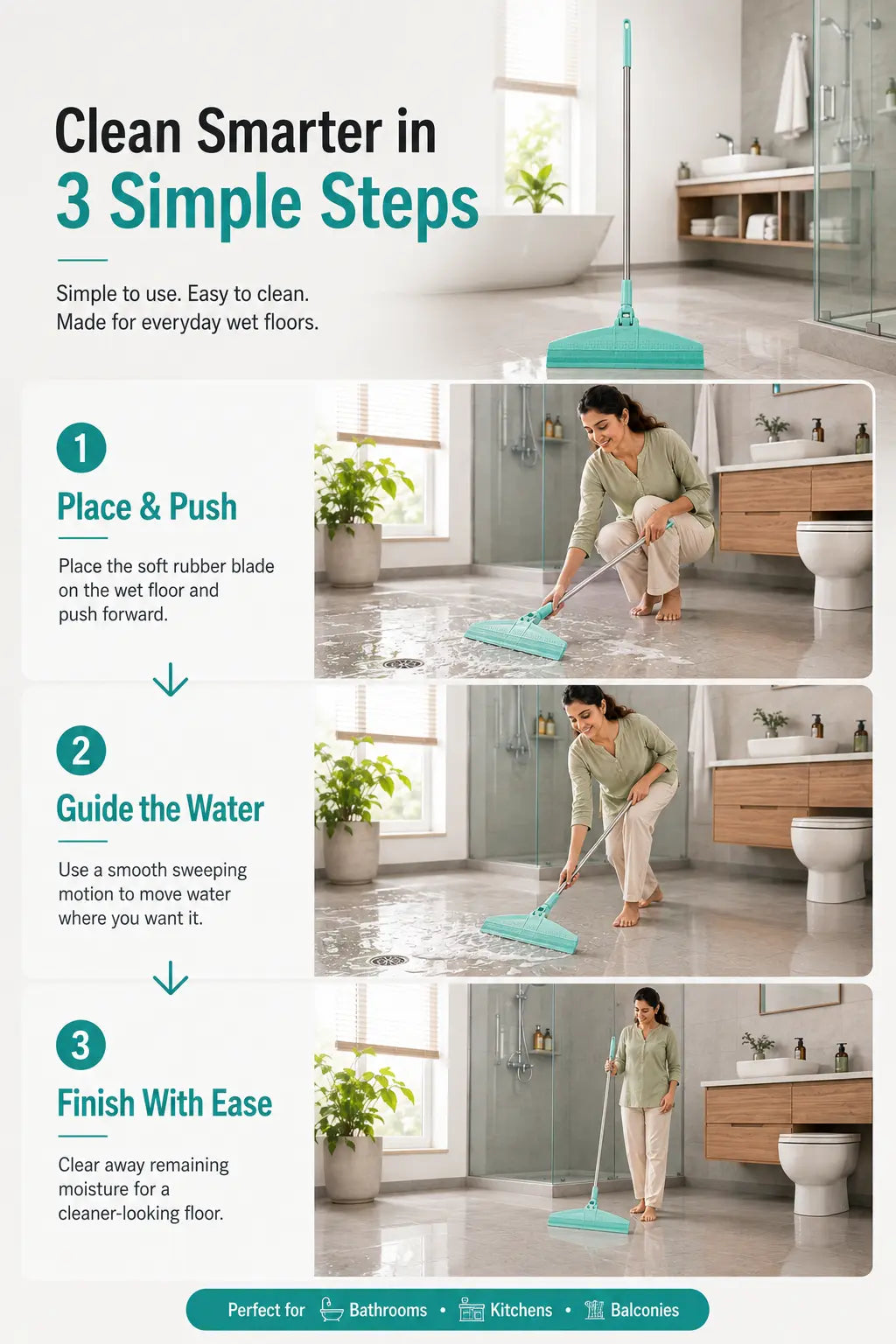 Wiper Mop for Floor Cleaning